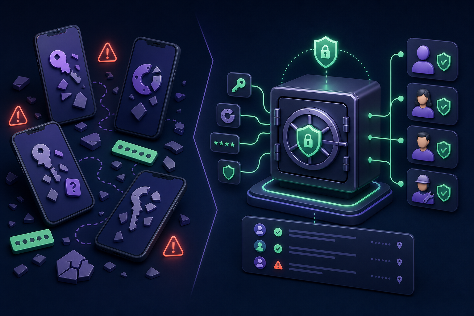 Centralised shared OTP vault