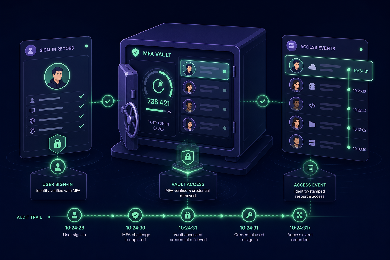 Centralised MFA audit trail